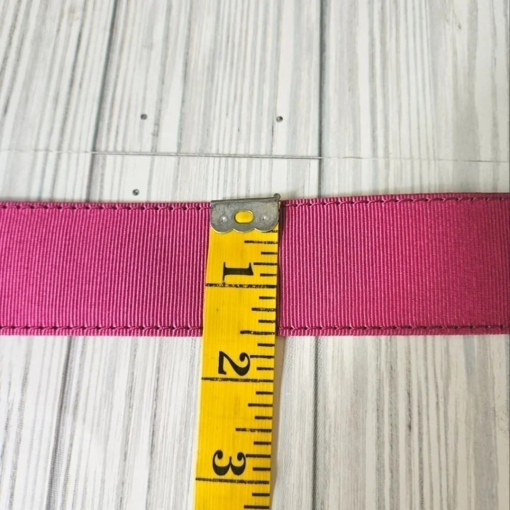 Yves Saint Laurent Rive Gauche Woven Cinch Waist Belt in Pink Size 28